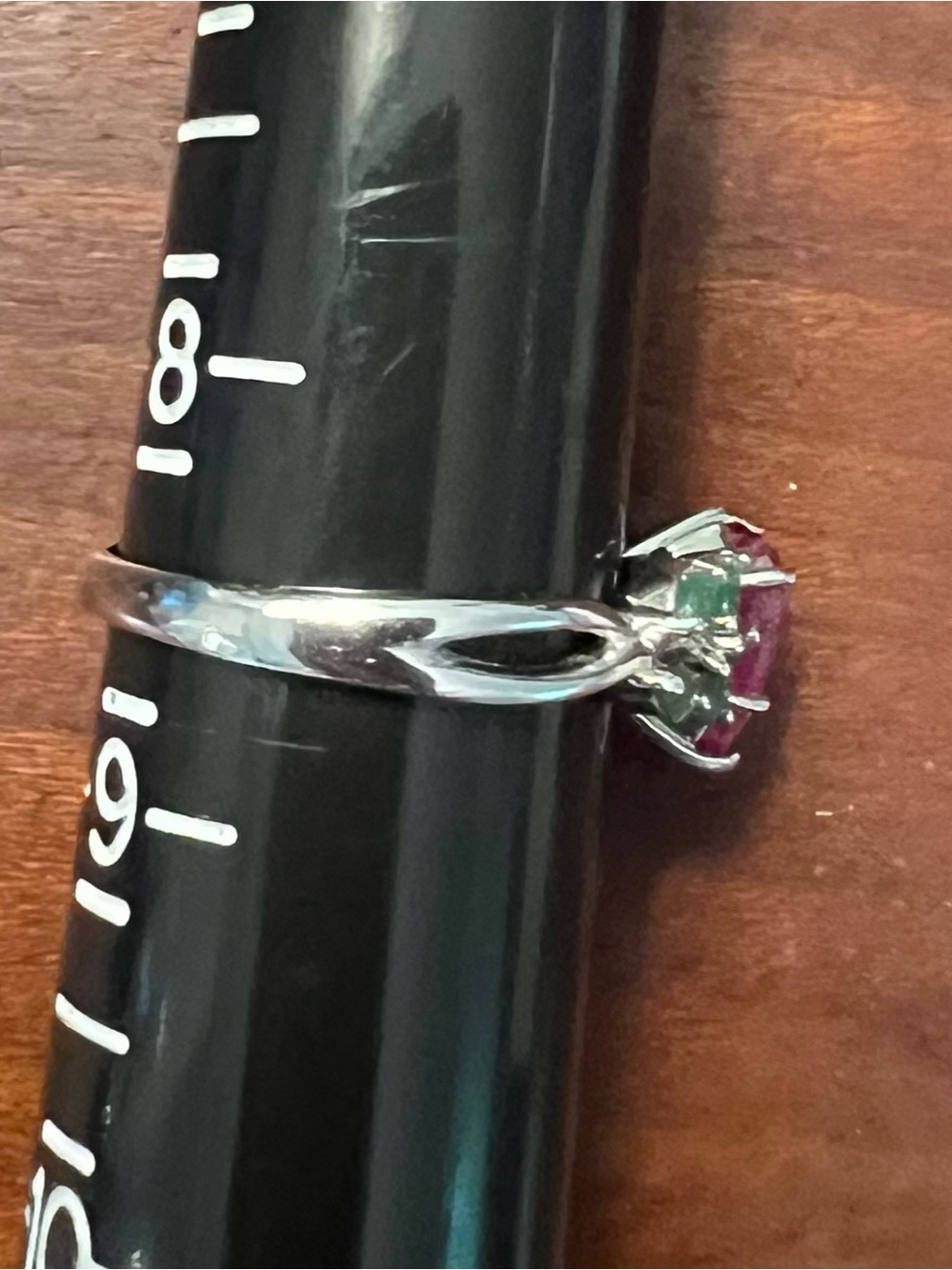 Natural Ruby Emerald 925 Silver Ring – Pear Marquis Bespoke Statement 8.75 #601 - Picture 9 of 9